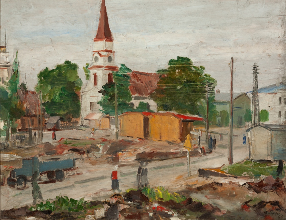 Painting. "võru kesklinn" 1946.