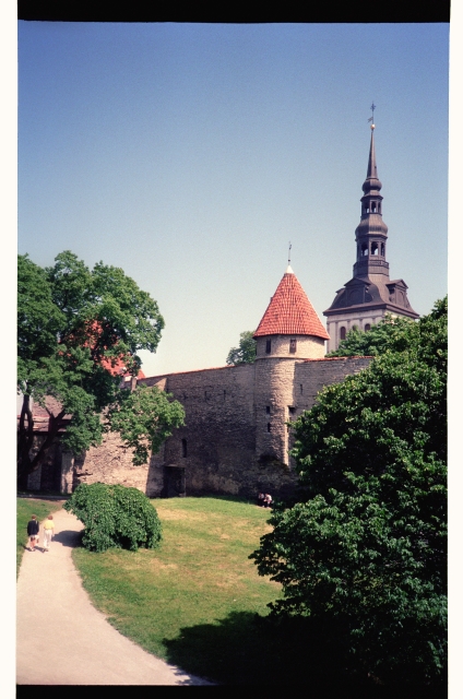 Tallinn City Wall and the tower of the Niguliste Church