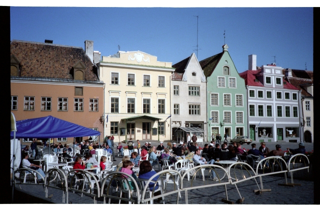 Outdoor café on Tallinn Hall Square
