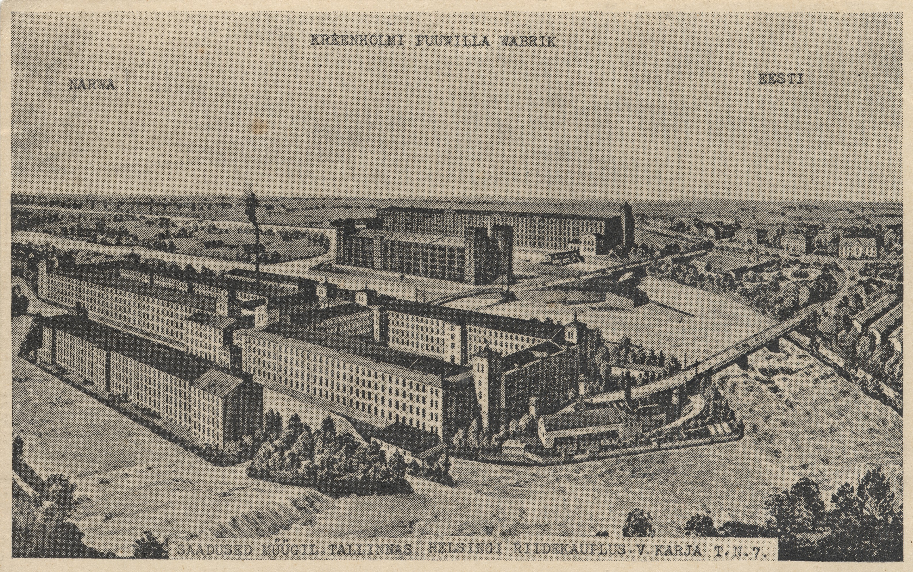 Narwa Kreenholm woodwilla wabrik : Estonia