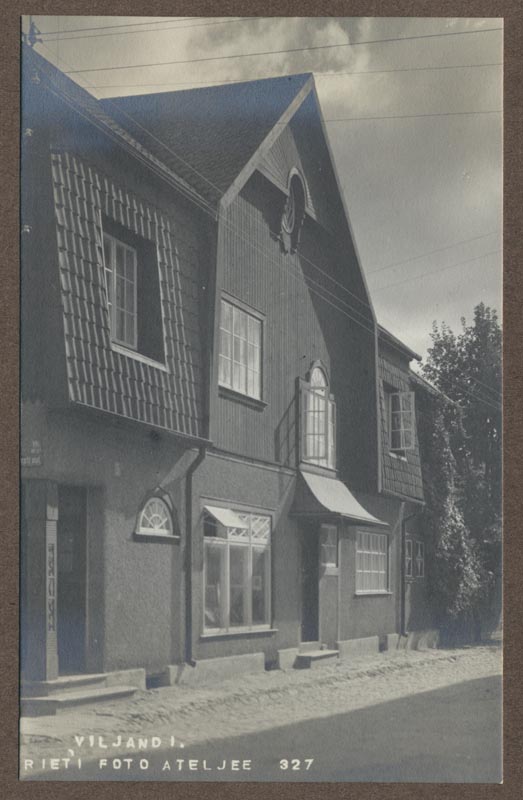 Photo, Viljandi, J. Rieti photoateljee living house Koidu tn side, approx. 1920