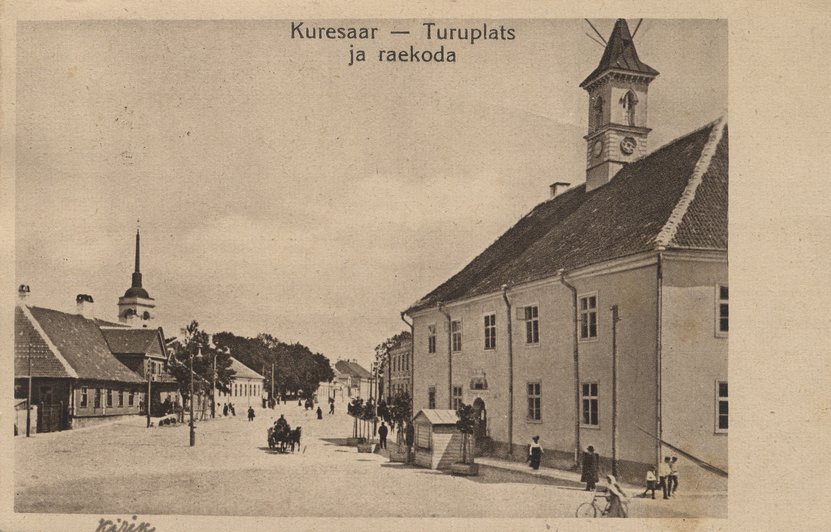 Kuresaar : Marketplace and Raekoda = Arensburg : Marktplatz