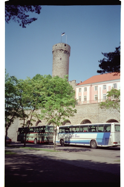 Buses on Falgi road in Tallinn
