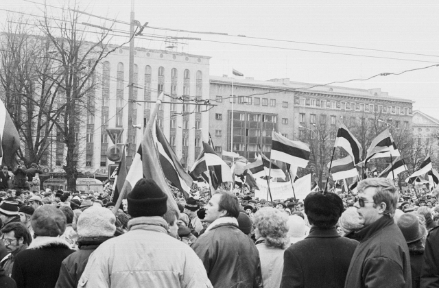 Singing revolution in Estonia.