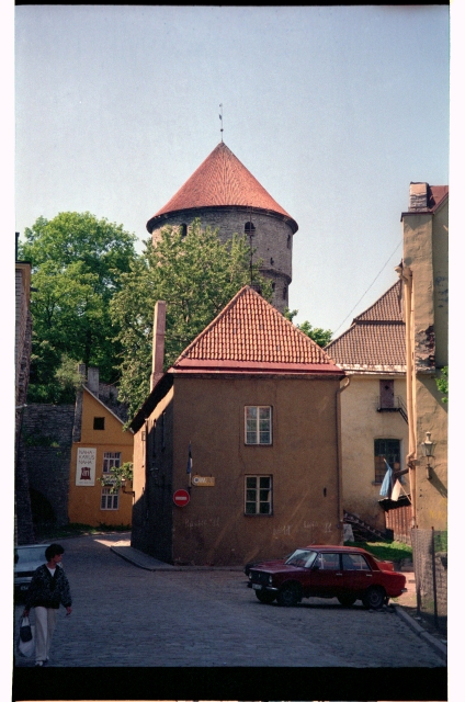 View from Rüütli Street in Tallinn Old Town Kiek in de Kök
