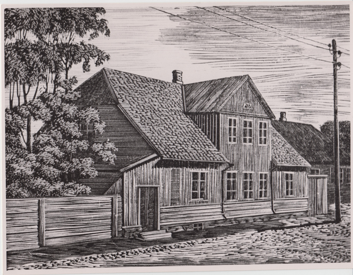 The house in Viljandi, where Sakala was located in 1880-1882.