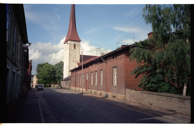 View of the Rakvere Trinity Church and the teacher's house on Pikal Street