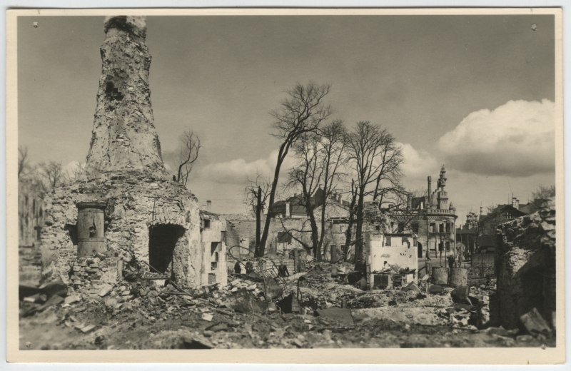 The ruins of the buildings at Imanta Street.