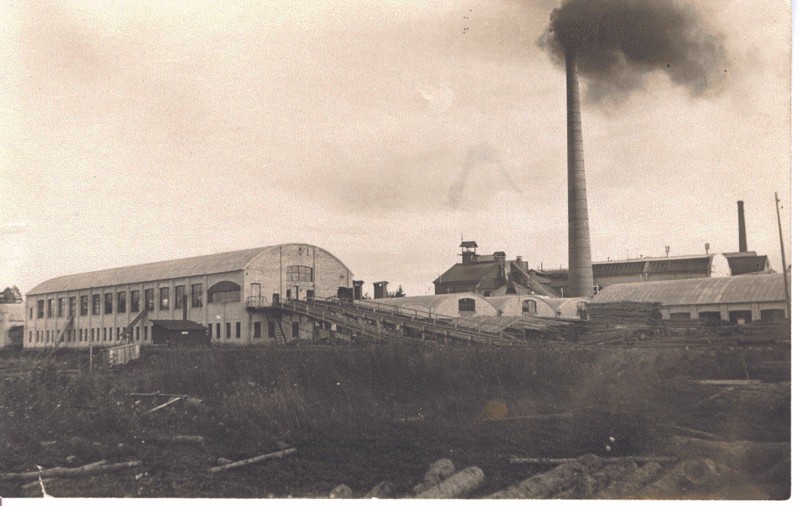 Photo. Järvakandi glass factory. Wood industry. View of the Southeast
