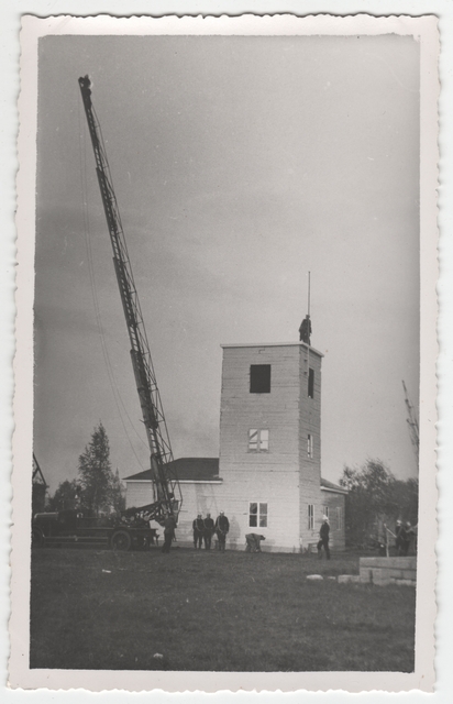 Firefighting and gas protection maneuver at the hypodroom in 1937.
