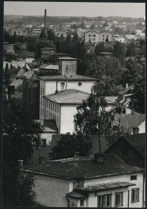 Photo, Viljandi, general view of the city district of Paala town by Kantreküla (even a cereal mix of flour mills)