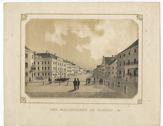 Slater; Friedrich, g. "The Market Square in Dorpat"