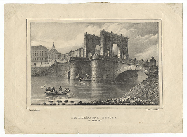Slater; Friedrich, g. "The stone bridge in Dorpat"