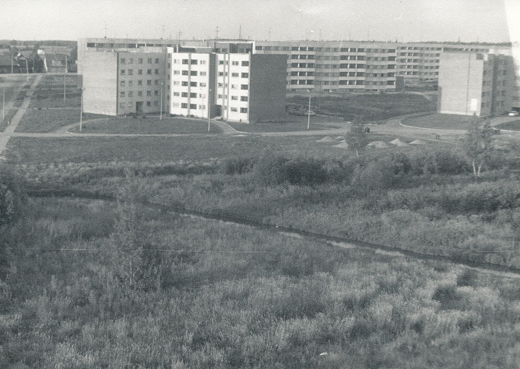 Photo. Võru City Vilja Street Panorama in 1981.