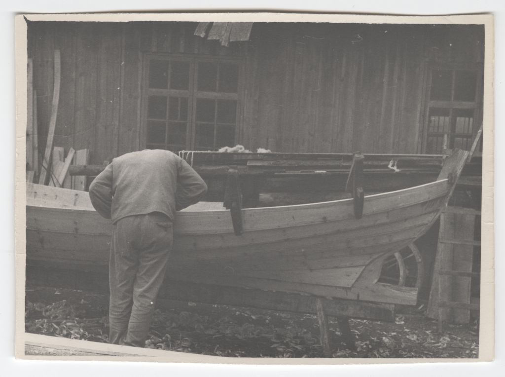 Construction of a boat at the Saare Industrial combining Boat Construction House in Leisis