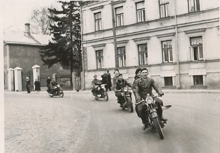 Motorcycles on the street