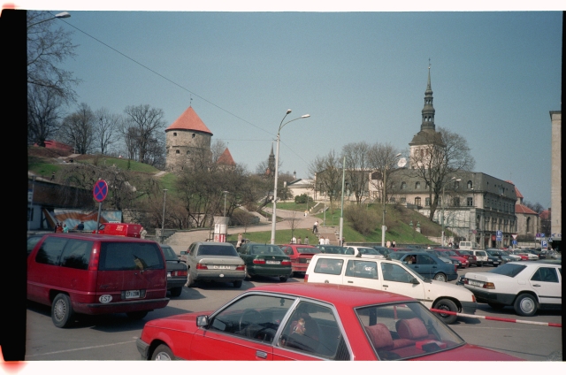 View from the Freedom Square to the mountain of the Harjugate in Tallinn