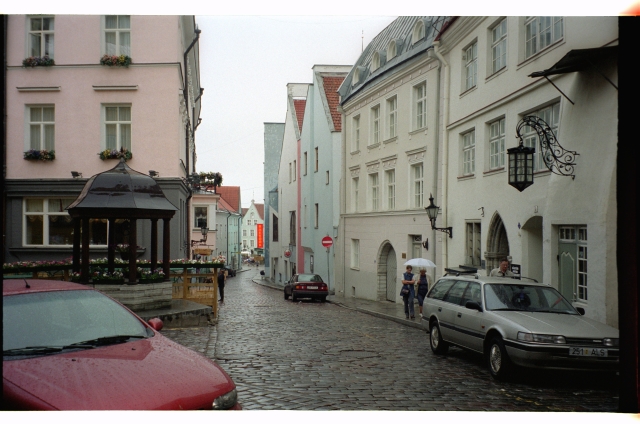 View from Railway Square to Dunkri Street in the Old Town of Tallinn