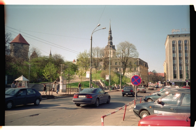 View from the Freedom Square to Harju Street in Tallinn