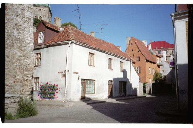 The corner of the artillery and Laboratory Street in the Old Town of Tallinn