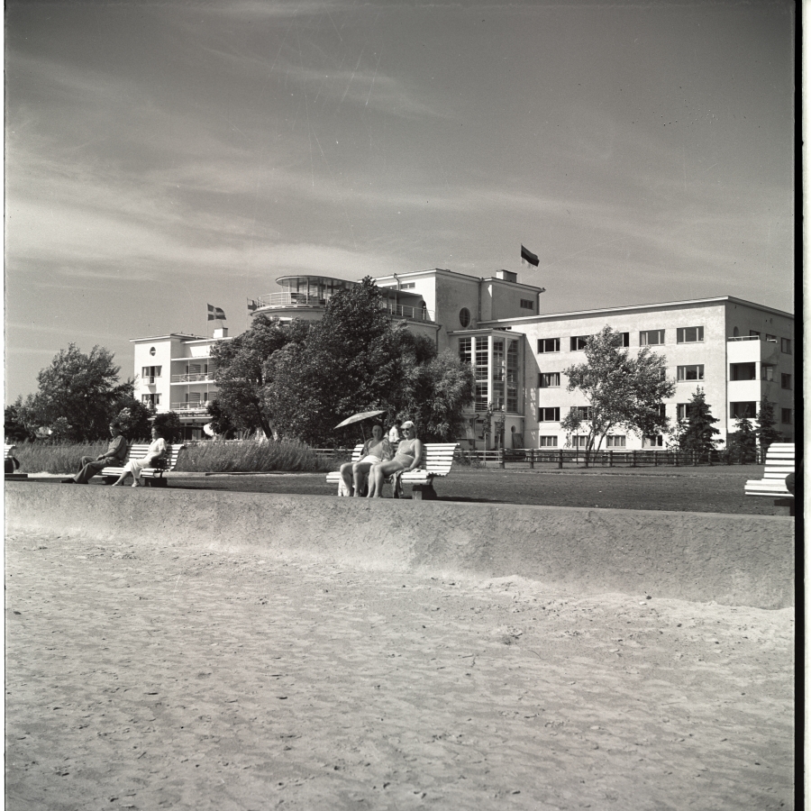 Pärnu, view of the beach hotel.