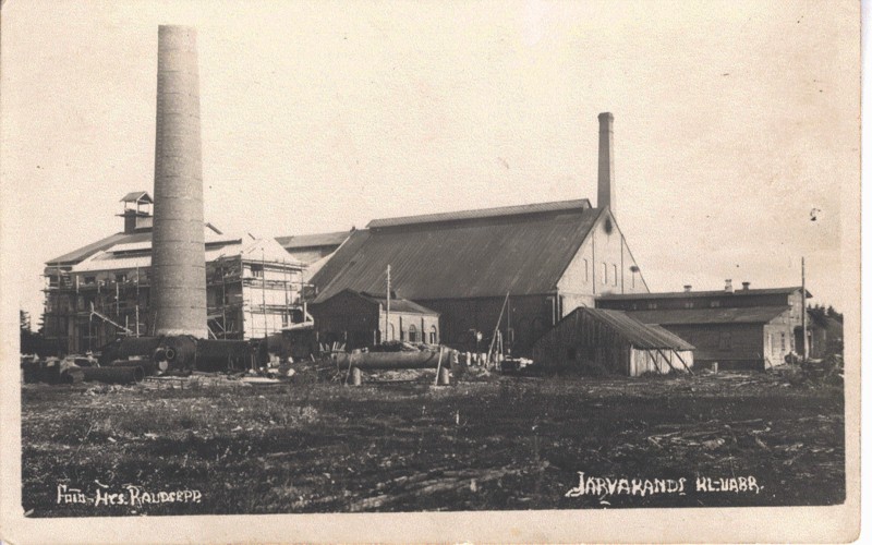 Photo.järvakandi glass factory. Power station in the construction stage.