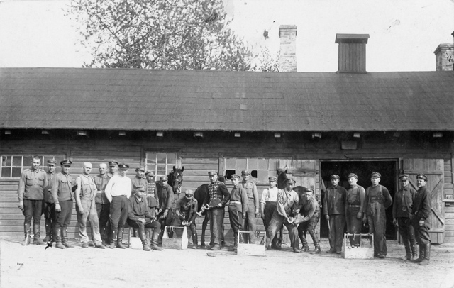Tartu 1st riding regiment soldiers in Värska Summer Camp.
