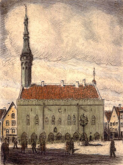 View of the Raekoja in Tallinn