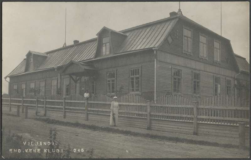 Postcard, Viljandi, former Russian club house Turu tn 6