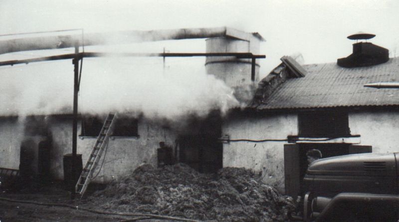 Fire extinguishing the Põlva City Factory