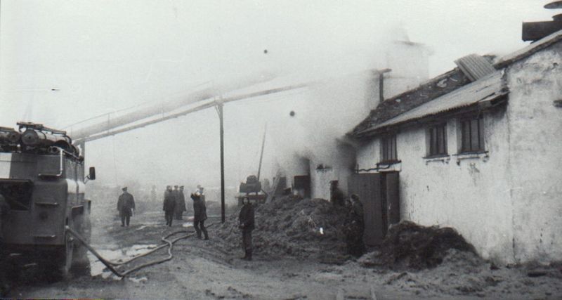 Fire extinguishing the Põlva City Factory