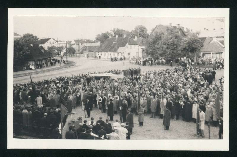 Photo, Viljandi, Soviet square, militia participants