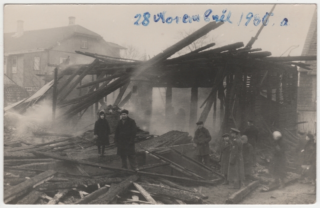 The ruins of the Tartu building after the fire in 1935.