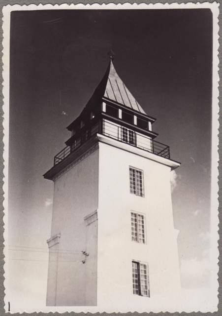 Fire extinguishing building tower in Viljandis 1957.