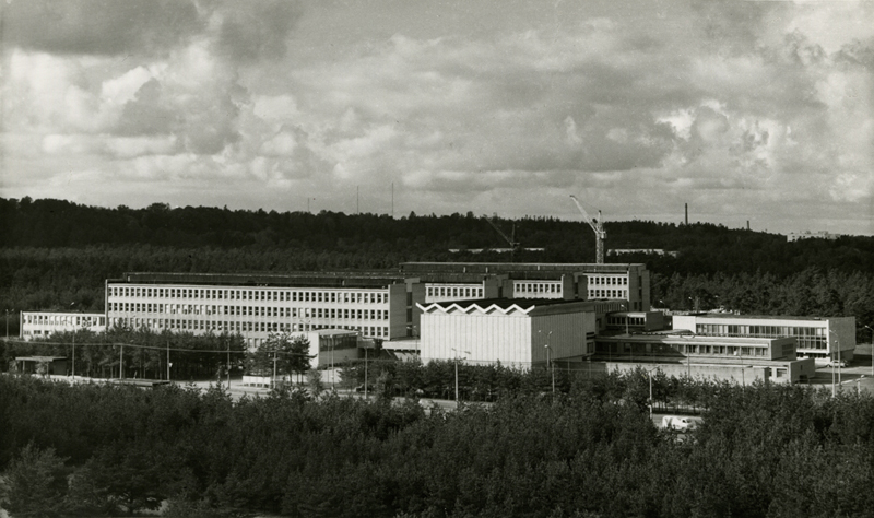 Main building of Tallinn University of Technology, view. Architects Uno Tölpus, Henno Sepmann, Olga Kontšajeva