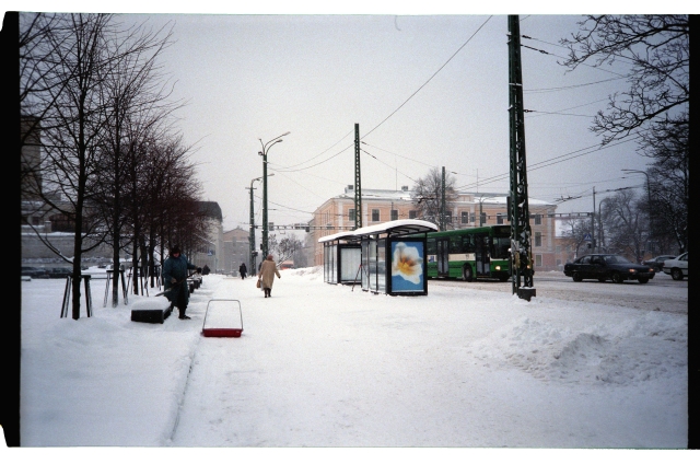 Bus stop in Tallinn Tõnismäel
