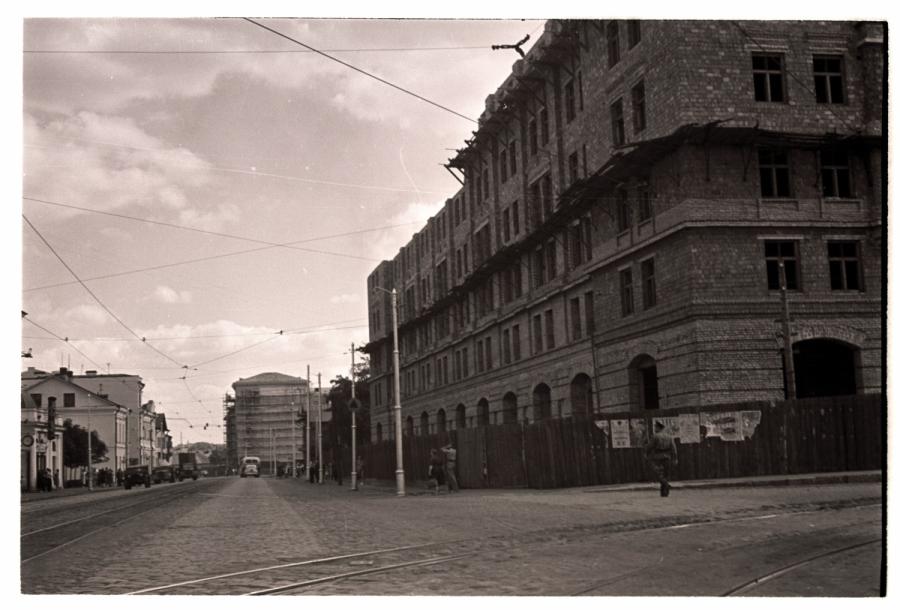 Tallinn, Narva highway and Laikmaa street corner, construction of a new apartment.