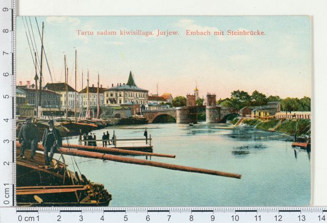 Tartu, harbour with a rock bridge