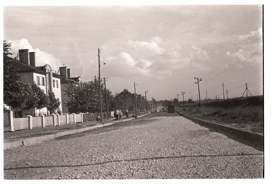 Asphalting of the Railway Street in Tallinn.