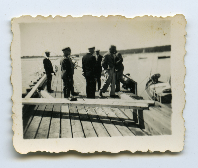 View of the Kihnu port bridge