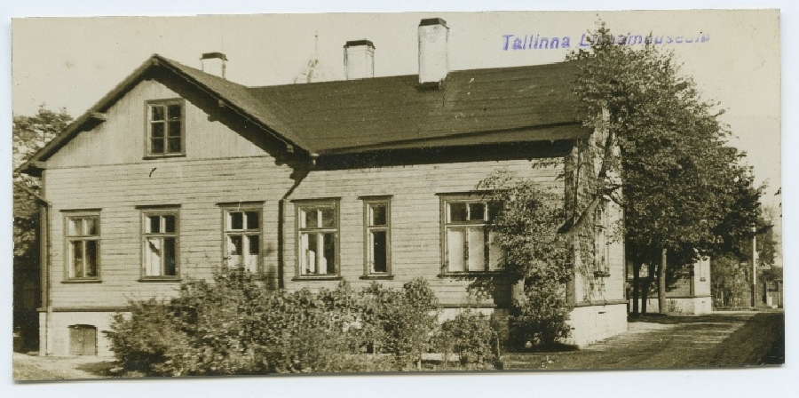Two-storey wooden house in Tallinn.