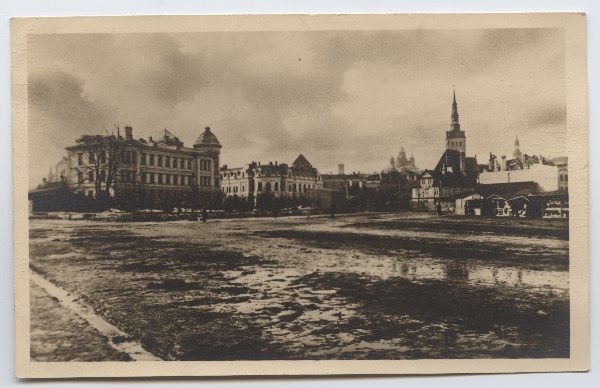 Tallinn, look at the square where the theatre "Estonia" is now located.