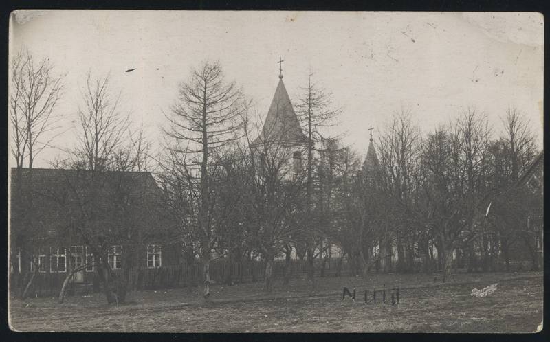 fotopostkaart, Karksi khk, Karksi-Nuia, Pärnu mnt?, õigeusukirik, postitempel 06.11.1928, u 1925