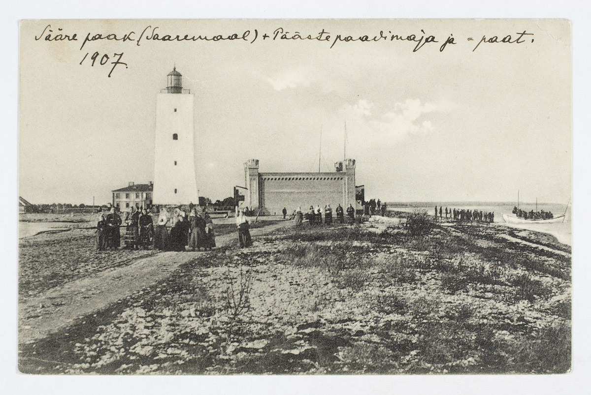 Saaremaa, Sääre paak, päästepaadimaja ja paat 1907