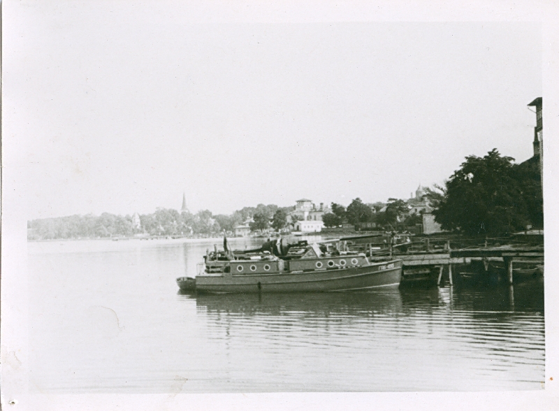 Foto. Paadisild Peltzeri villa juures. 1950nd.