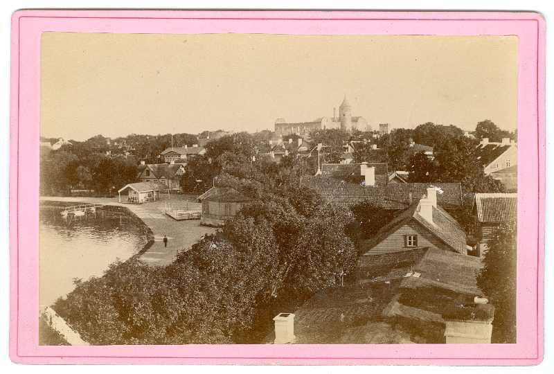 Foto. Haapsalu Suur-Promenaad, vaade villa Friedheim'i tornist. 1889.