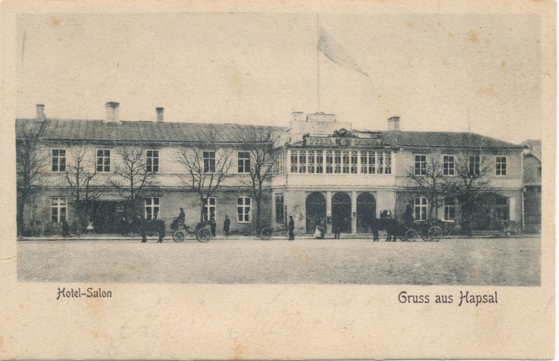 Postkaart. Hotell Salon. Enne 1904.