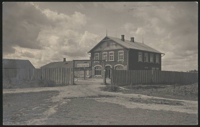 fotopostkaart, Pilistvere khk, Pilistvere Majanduse Ühisus, hoone, u 1920