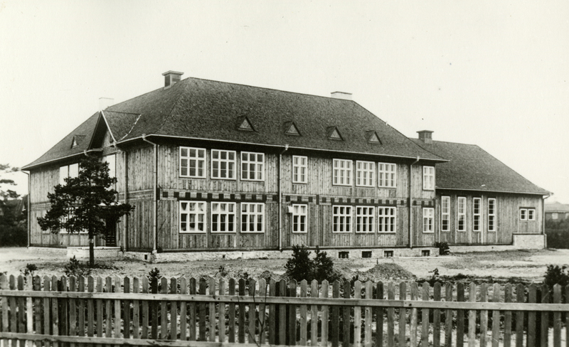 Rahumäe algkooli hoone (hävinud), hoone vaade. Arhitekt Friedrich Wendach