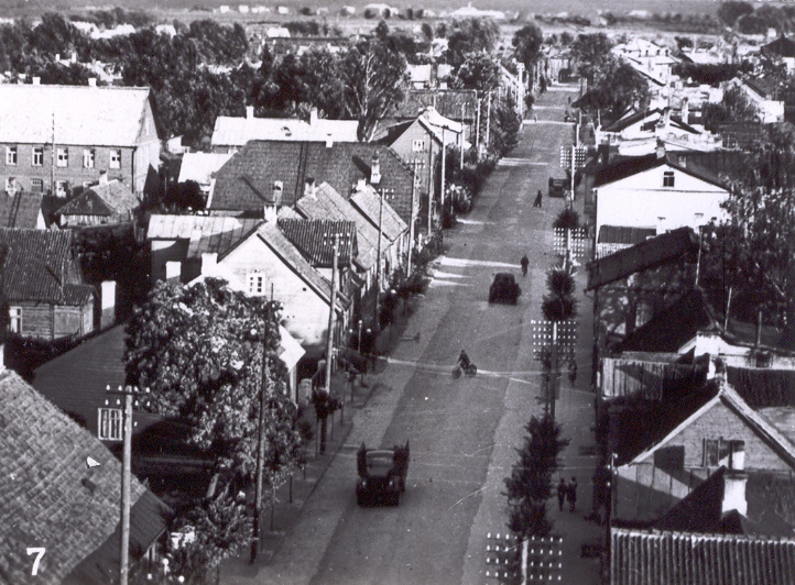 Fotopostkaart. Võru, vaade vanalinnale. Kreutzwaldi tänav.